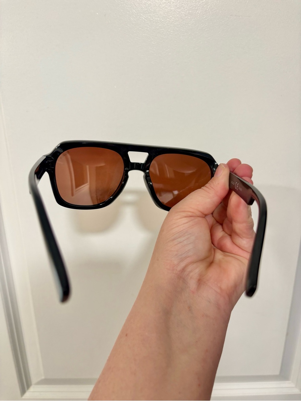 Women’s Sojos Polarized Black Frame Sunglasses with Brown Lenses - Picture 2 of 14